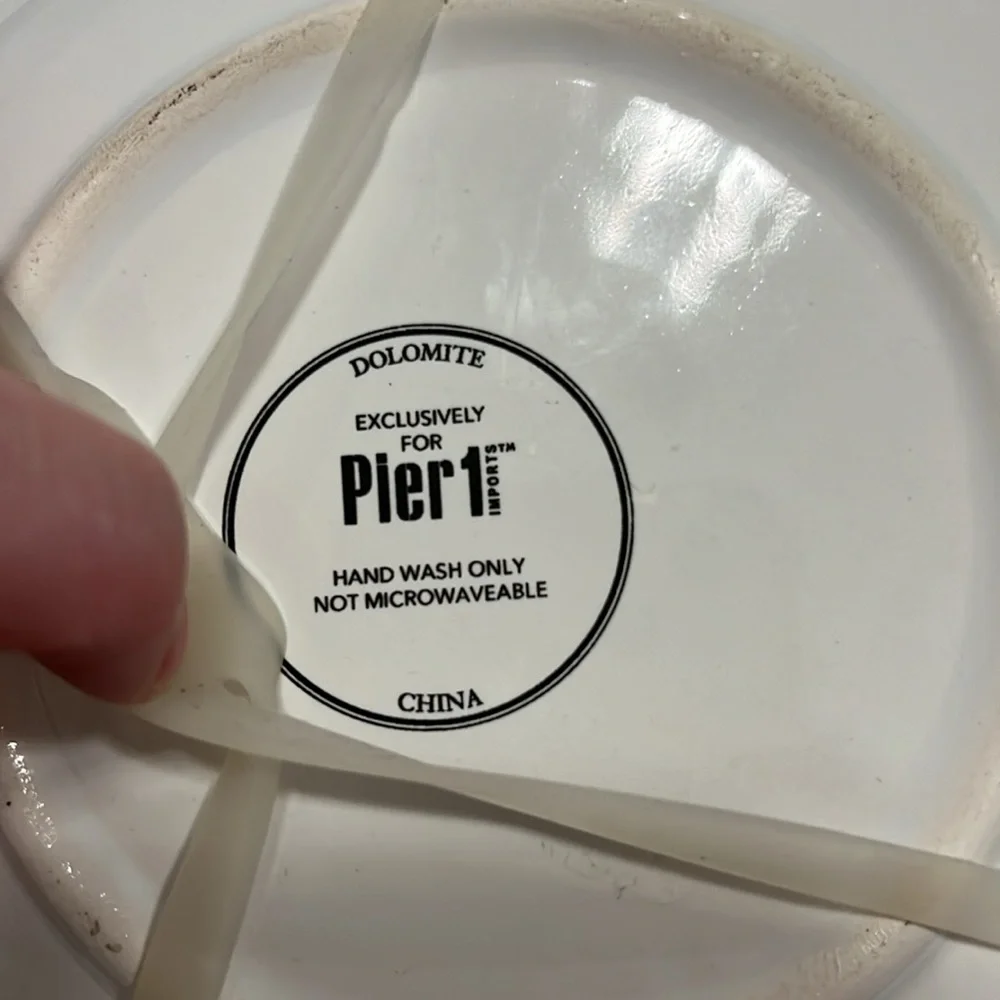 Pier 1 Imports Set of 4 Appetizer Plates Joy - Cheers- Celebrate - Gather